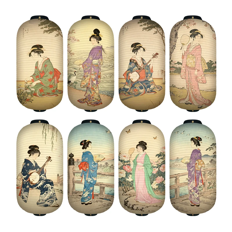 Japanese Lantern Paper - 1 Buah Lentera Kertas Pola Wanita
