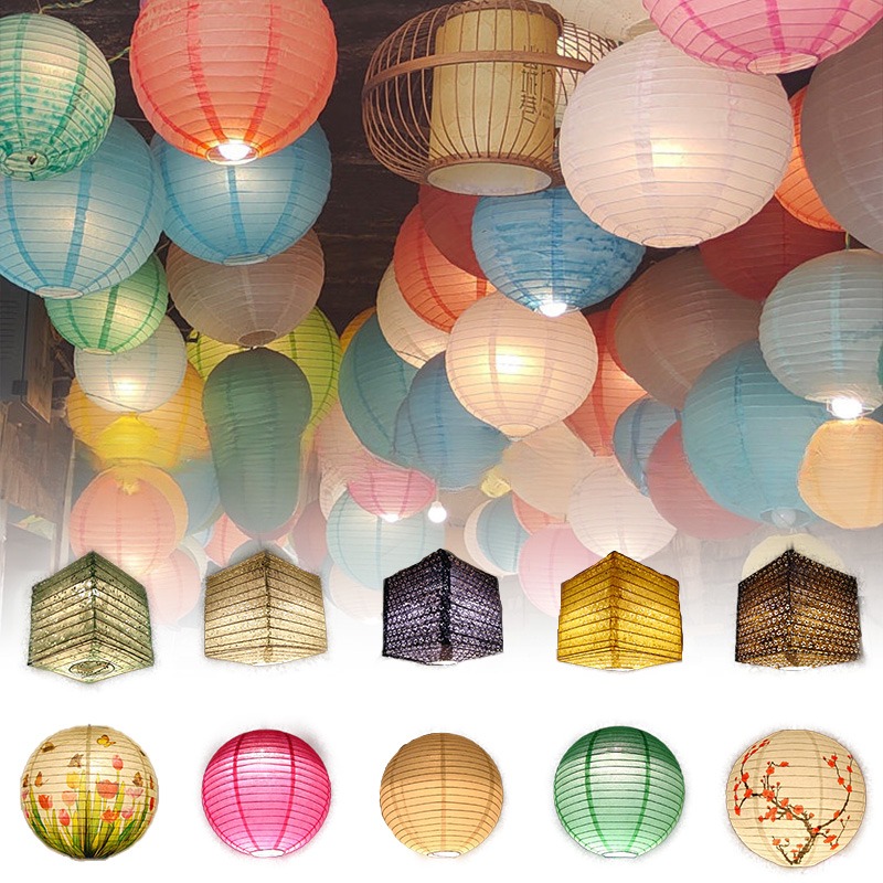 Lentera Kertas Bulat Motif Bun - Japanese Lantern Paper ulasan dan harga