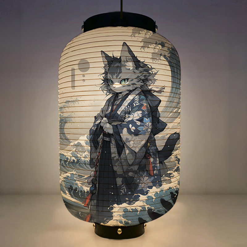 Jepang Kimono Samurai kucing p - Japanese Lantern Paper ulasan dan harga