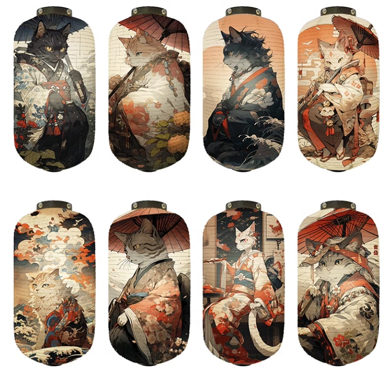 Jepang Kimono Samurai kucing p - Japanese Lantern Paper ulasan dan harga